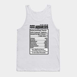 Aquarius Zodiac Personality Traits - Male Female Gender Neutral Tank Top